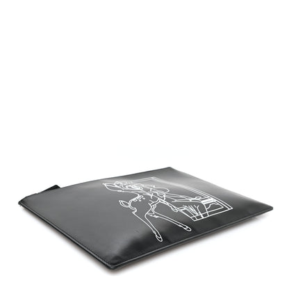 Givenchy Calfskin Bambi Print Medium Cosmetic Pouch Black 4 of 8