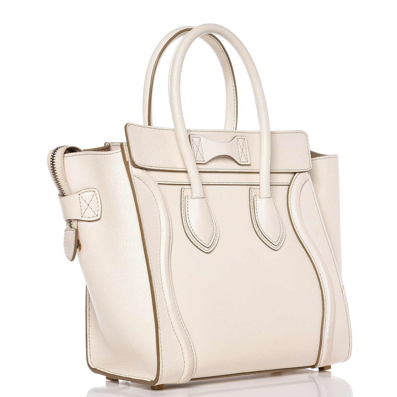 Celine Goatskin Micro Luggage White 3 of 12