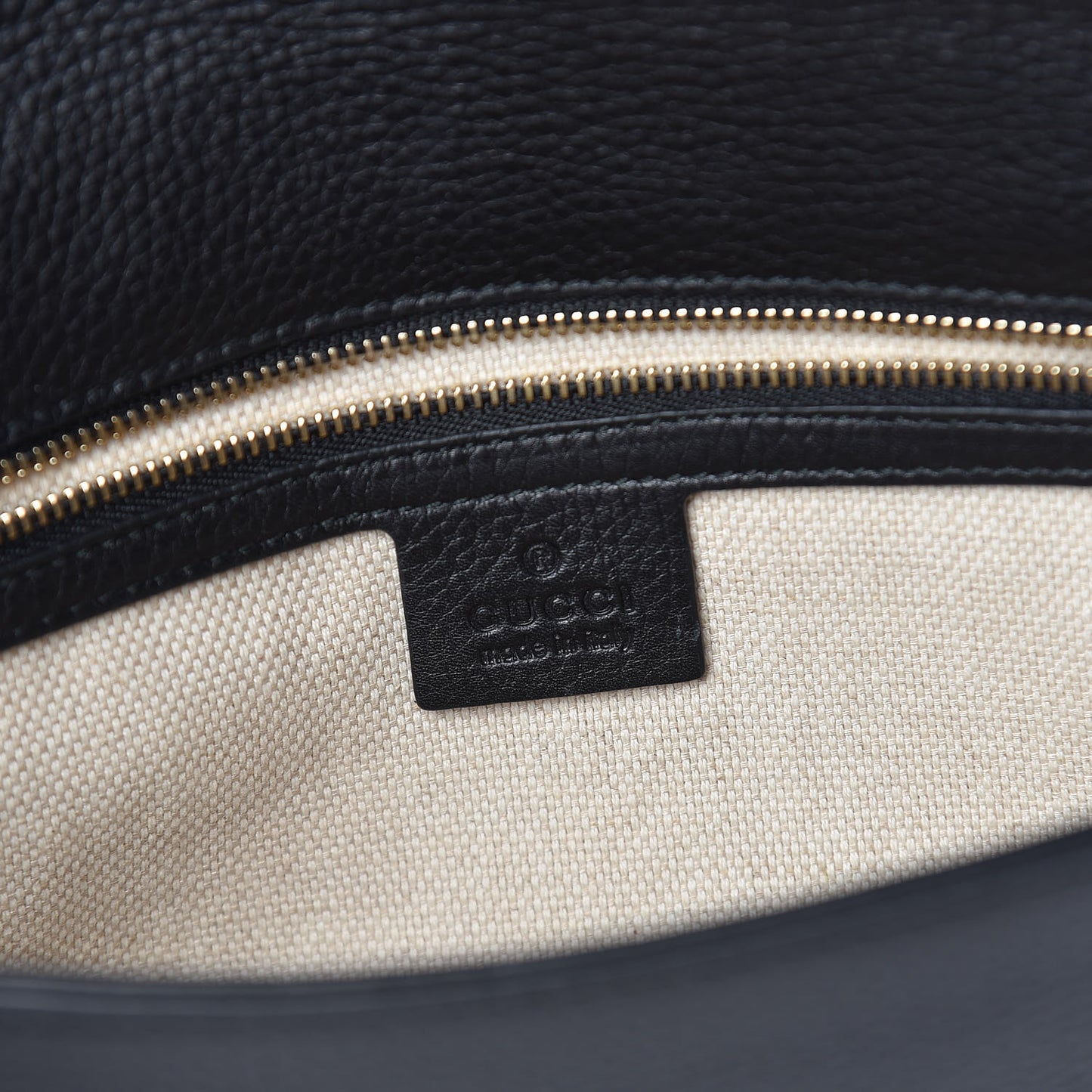 Pebbled Calfskin Medium Soho Clutch Black