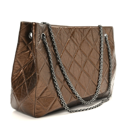 Chanel Aged Calfskin Reissue 2.55 Tote Bronze 3 of 9