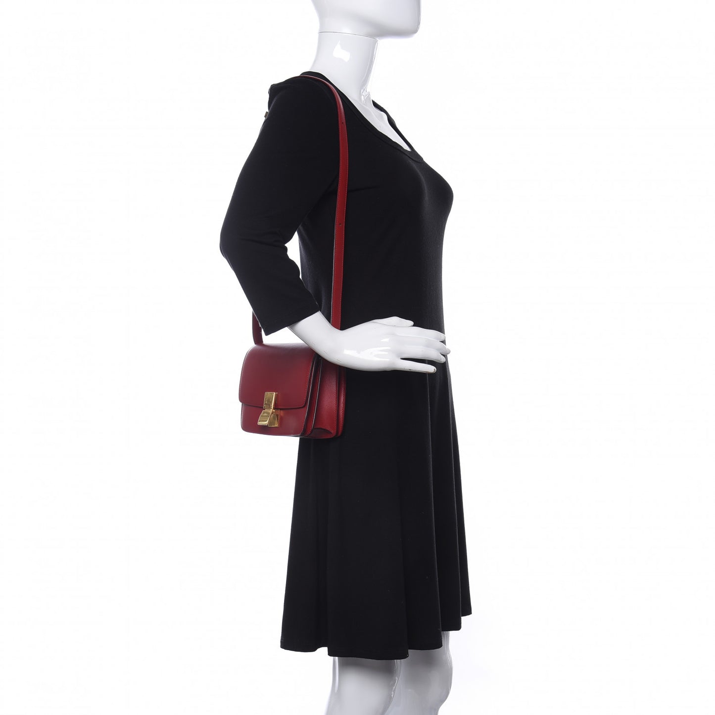 Smooth Calfskin Small Classic Box Flap Bag Red