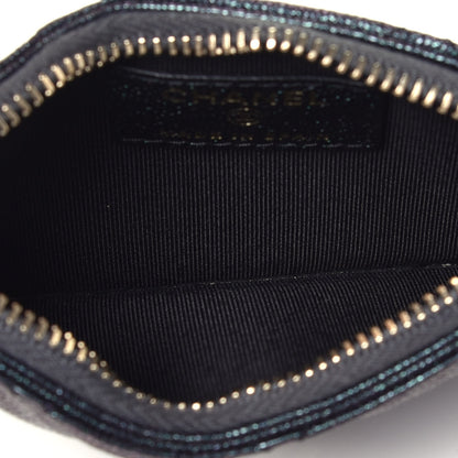 Chanel Iridescent Caviar Quilted Flap Zip Card Holder Black 10 of 15
