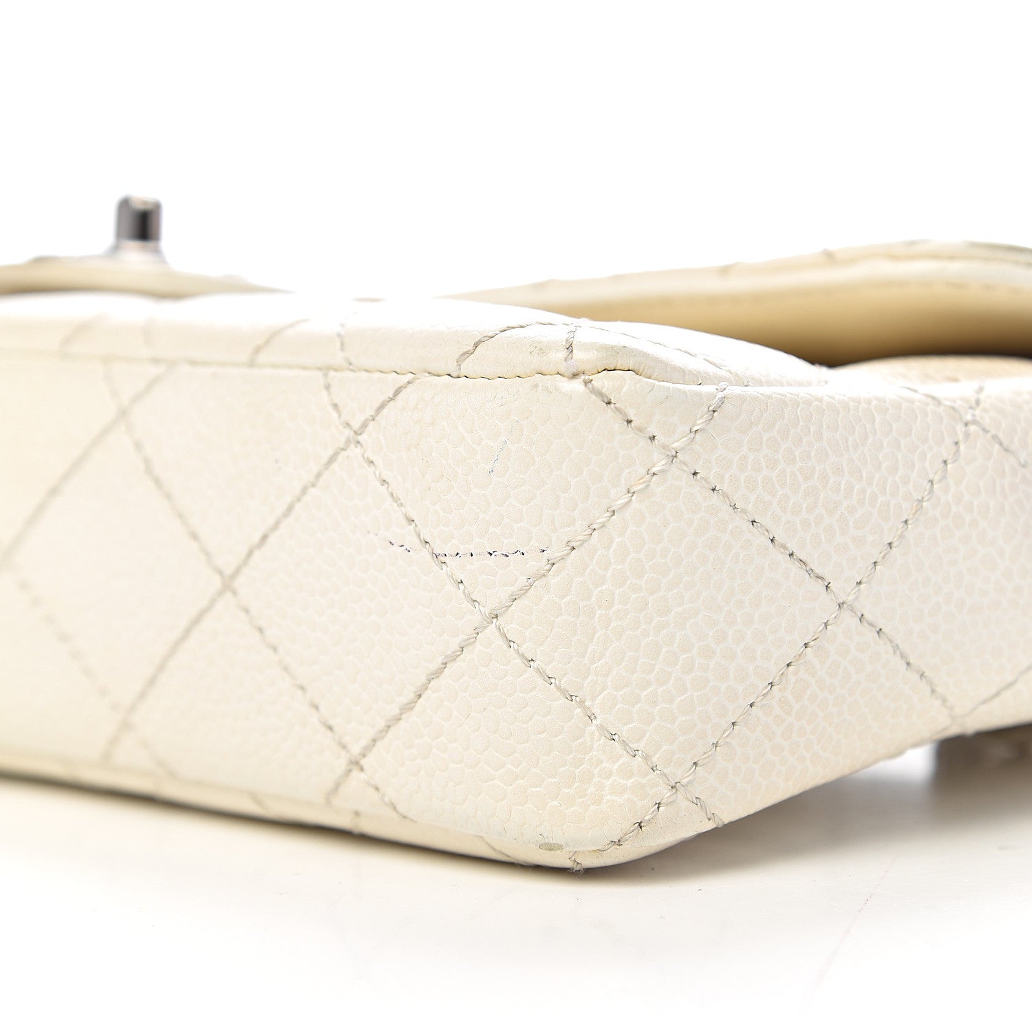 Chanel Caviar Quilted East West Flap White 8 of 16
