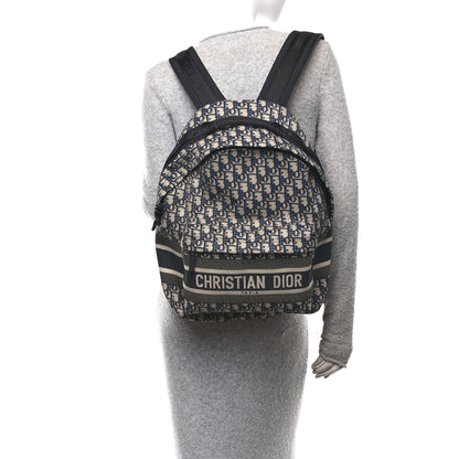 Christian Dior Oblique Diortravel Backpack Blue 2 of 10