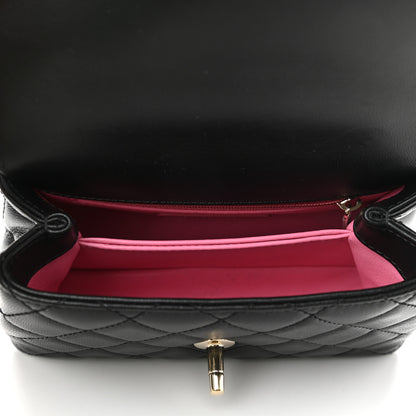 Chanel Goatskin Quilted Rainbow Extra Mini Coco Handle Flap Black 5 of 9