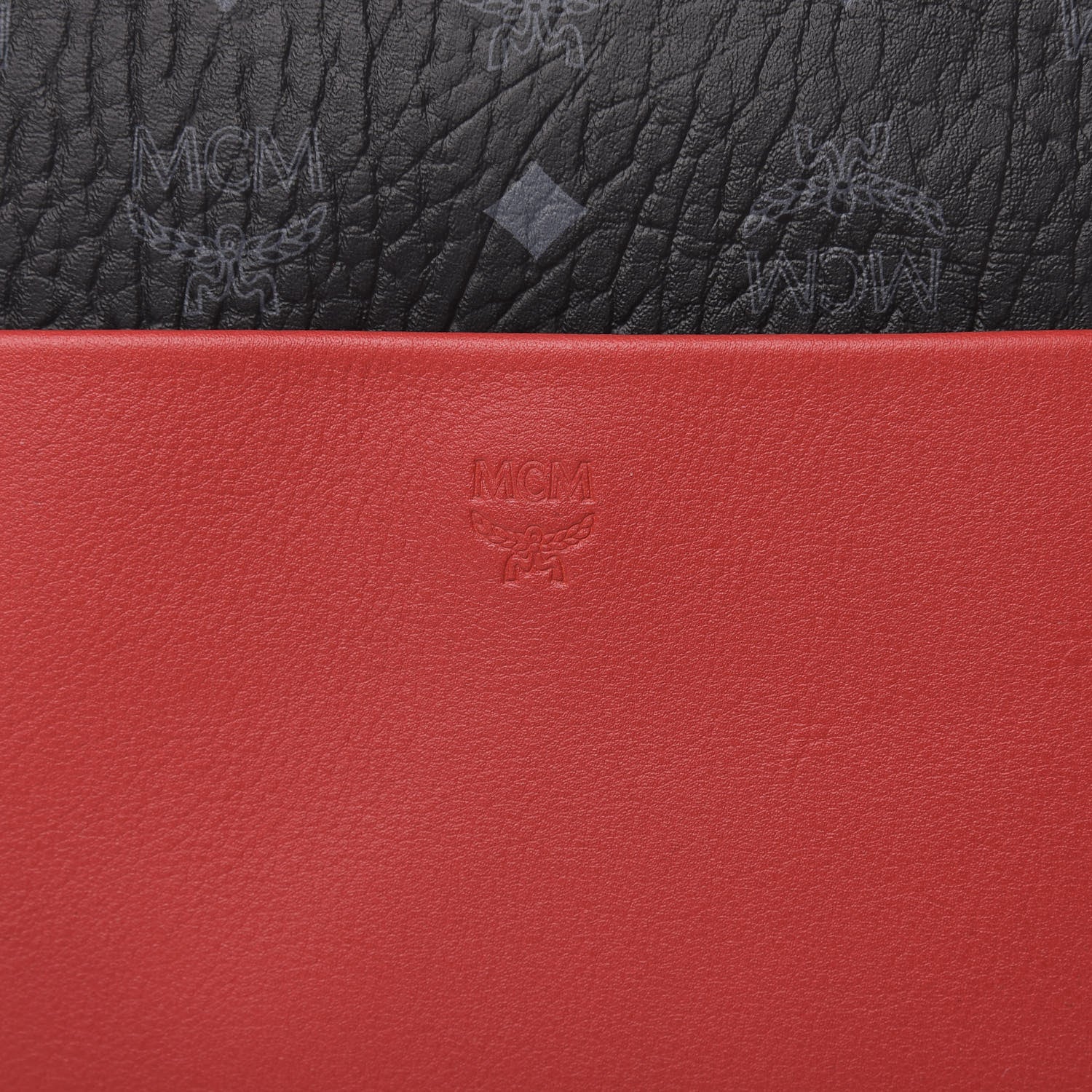 MCM Visetos Medium Klara Hobo Red Black 9 of 9