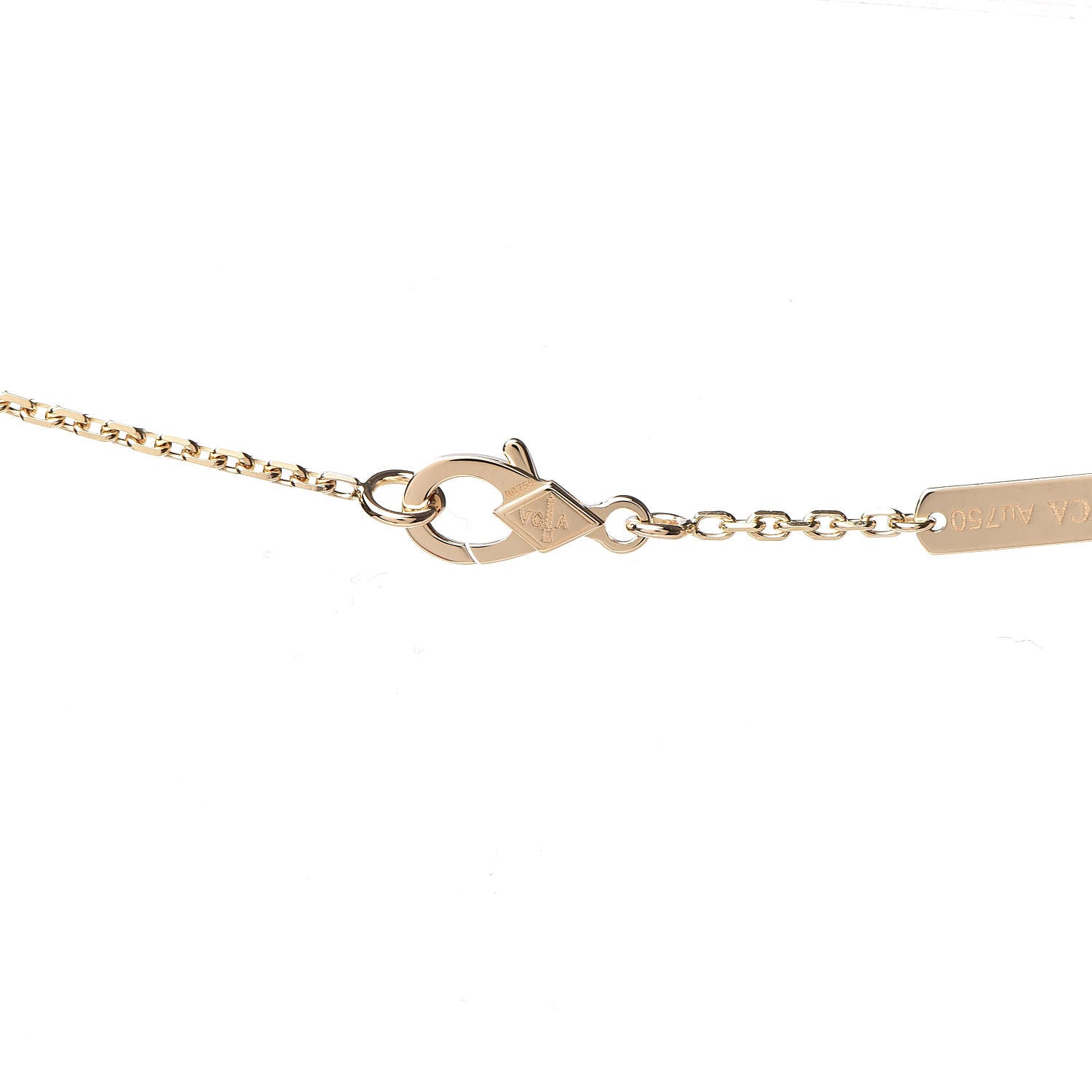 Van Cleef & Arpels 18K Yellow Gold Vintage Alhambra Pendant Necklace 4 of 8
