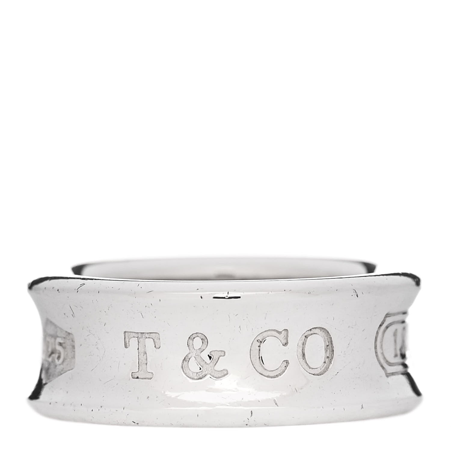 Tiffany Sterling Silver 1837 Band Ring 46 3.75 1 of 5
