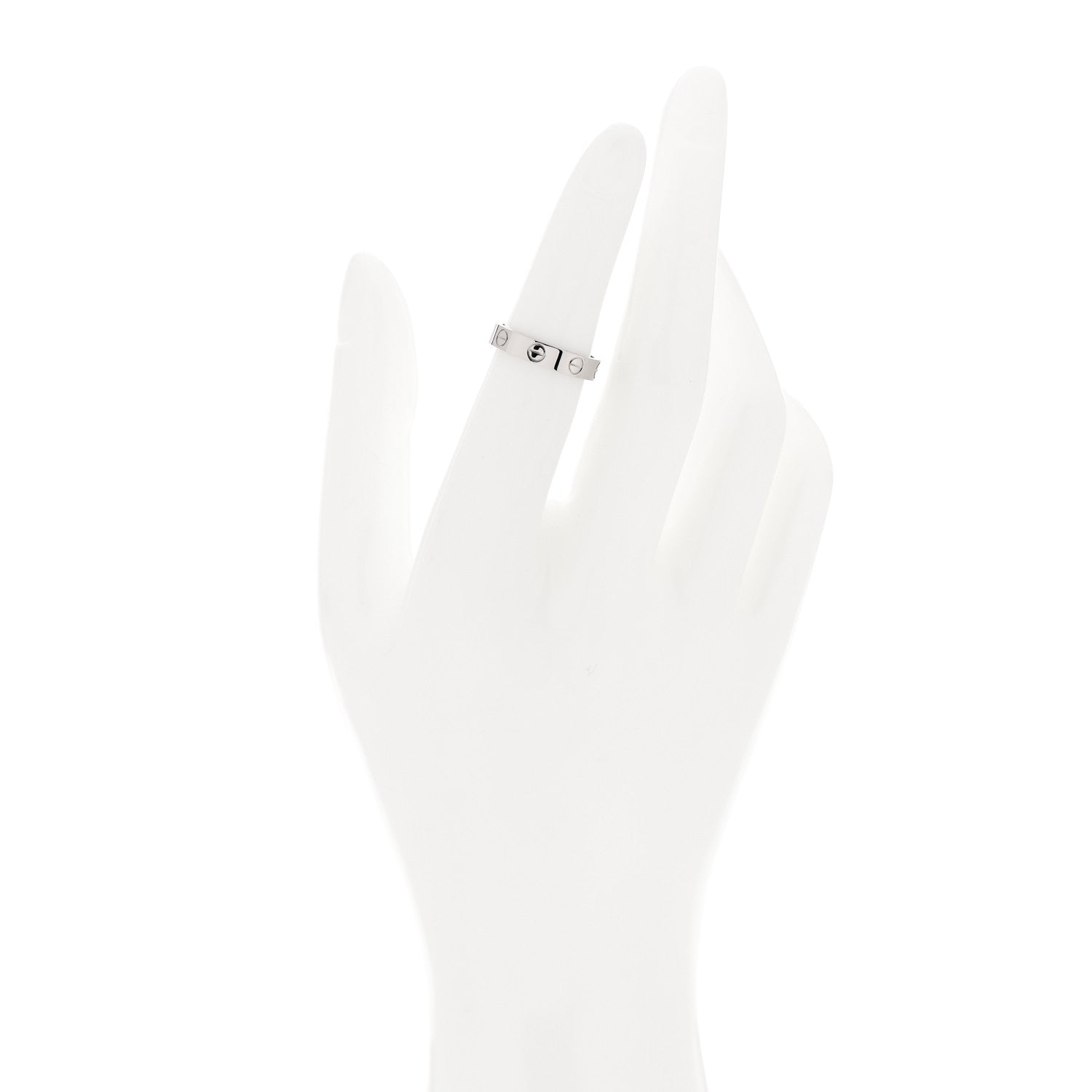 Cartier 18K White Gold 3.5mm LOVE Wedding Band Ring 49 4.75 2 of 5
