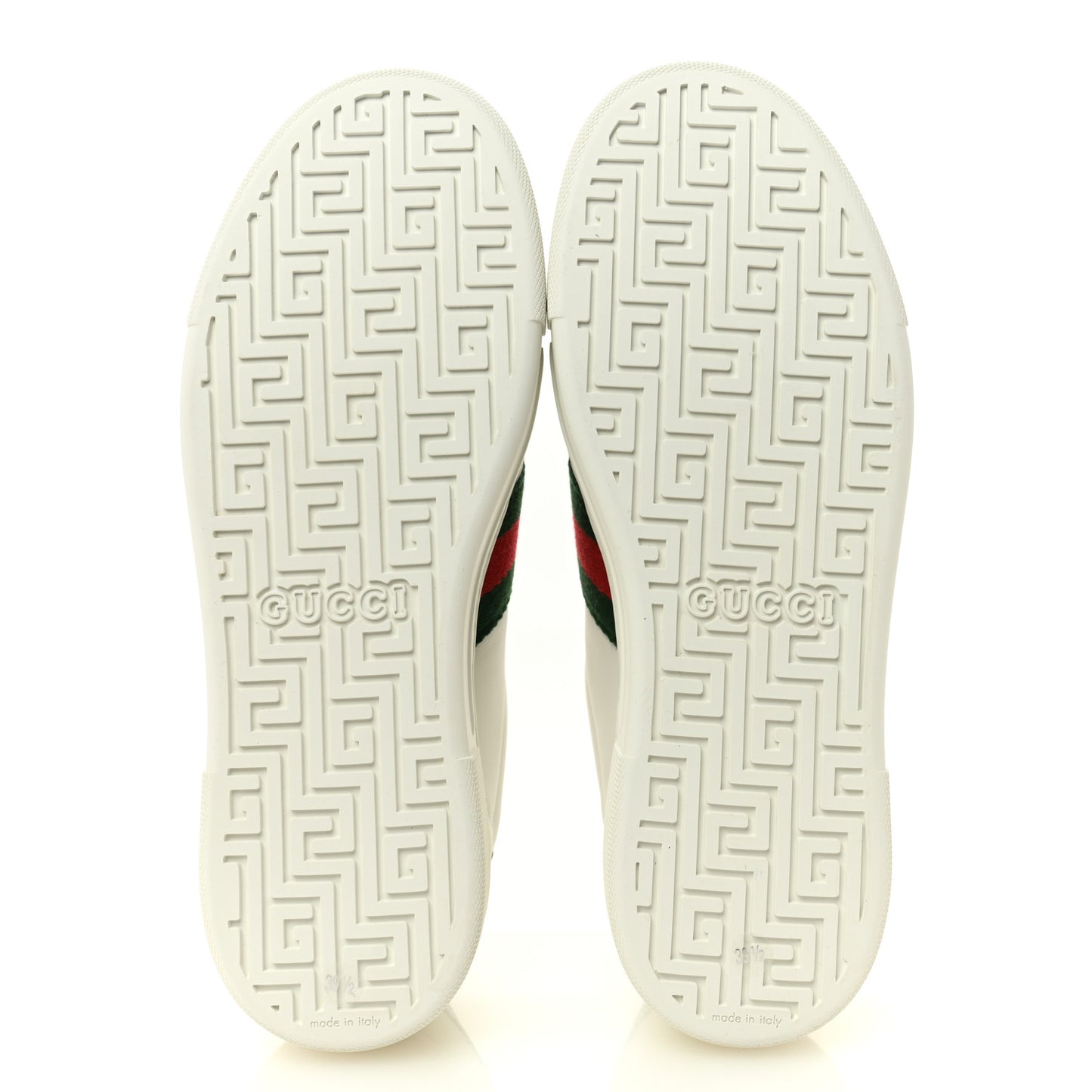 Ultralight Plume Calfskin Web Womens Ace Platform Sneakers 39.5 White