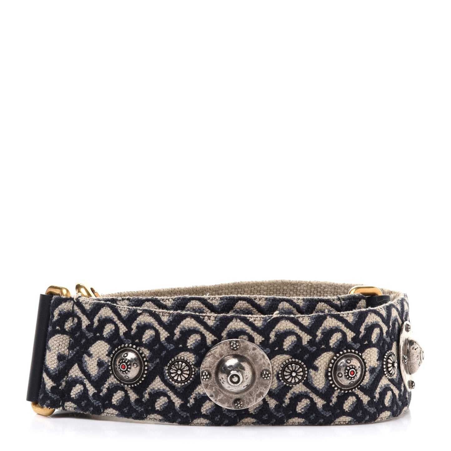 Oblique Studded Shoulder Strap Blue