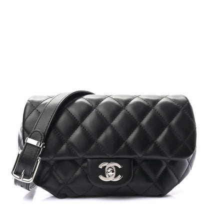 Chanel Calfskin Quilted CC Uniform Flap Belt Bag Black 1 of 9