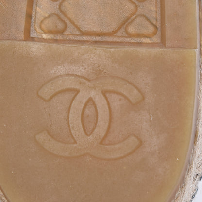 Chanel Velvet Logo Espadrilles 39 Blue Black 7 of 10
