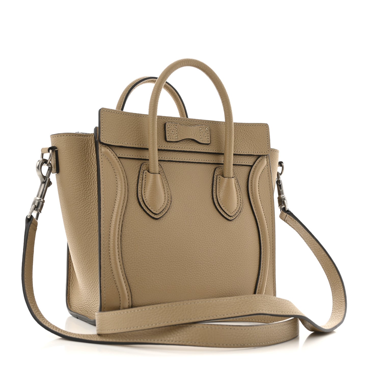Drummed Calfskin Nano Luggage Dune