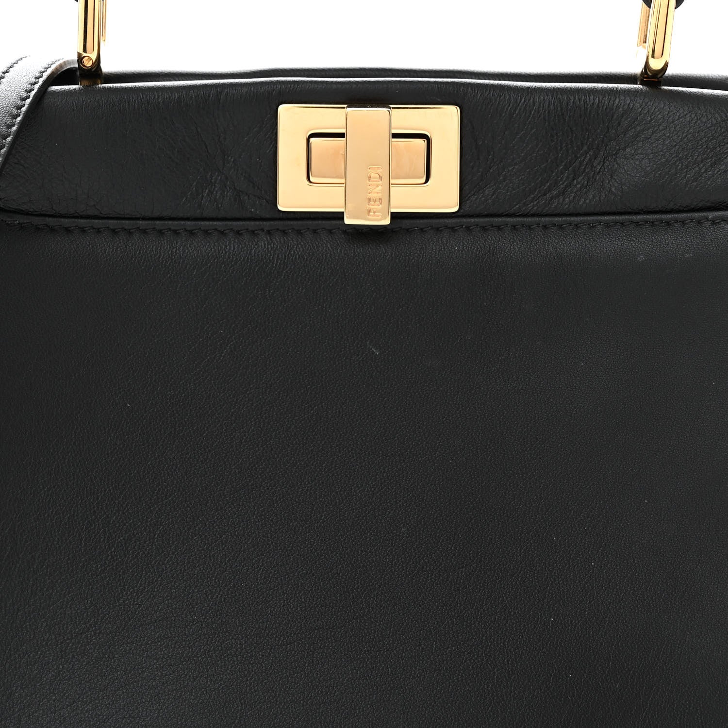 Fendi Nappa Mini Peekaboo Iconic Satchel Black 9 of 11