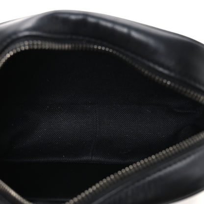 Gucci Calfskin Matelasse Monochrome Mini GG Marmont Chain Shoulder Bag Black 5 of 10