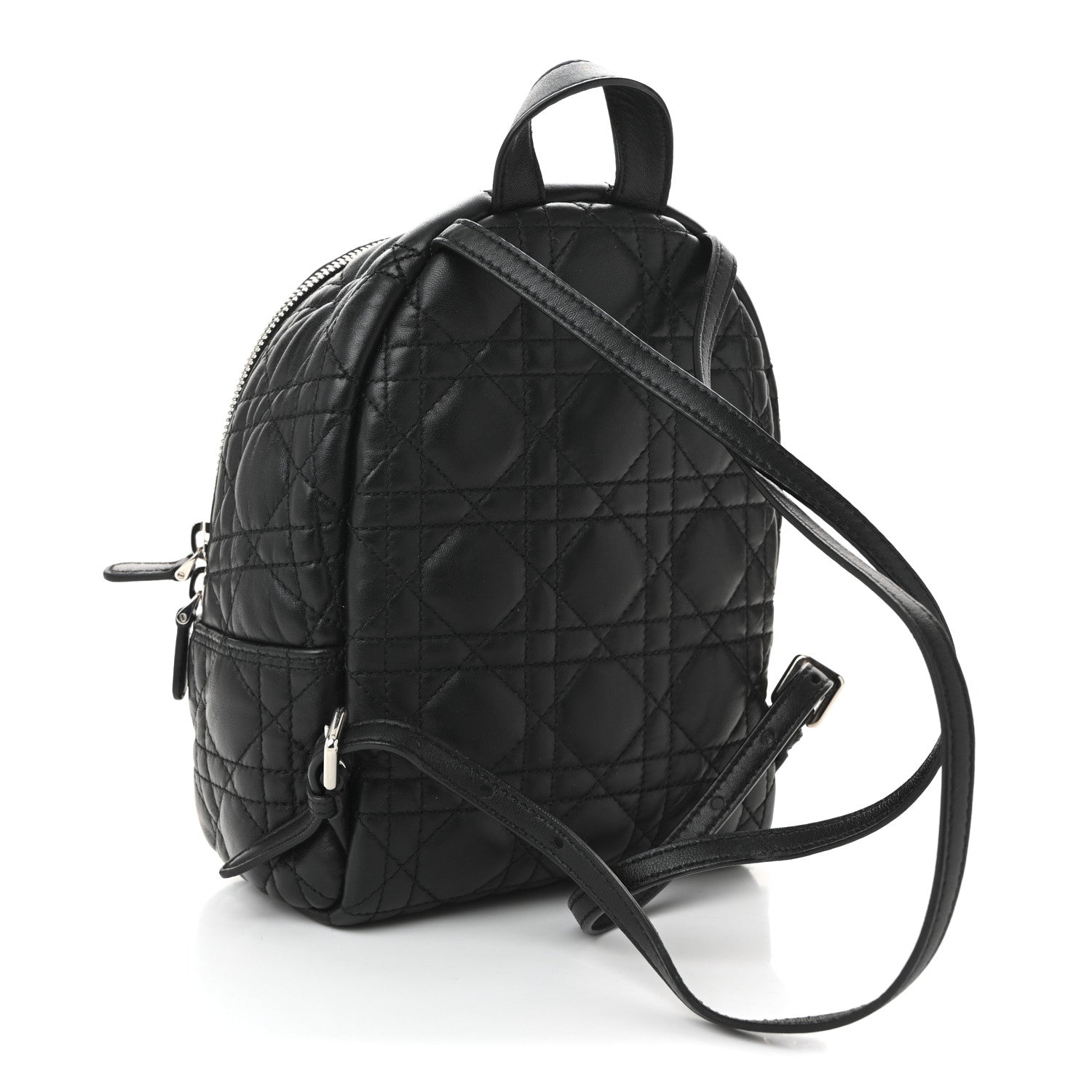 Christian Dior Lambskin Cannage Sequin Bear Mini Backpack Black 3 of 10
