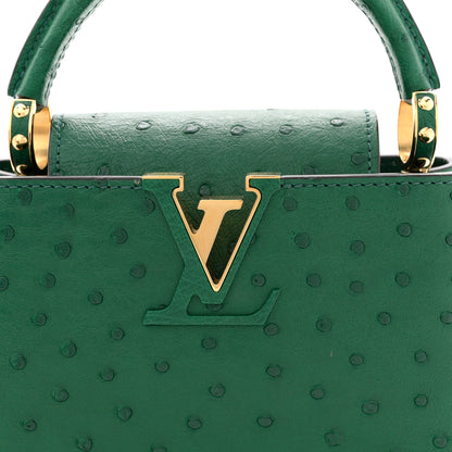 Louis Vuitton Ostrich Capucines Mini Mint 7 of 9