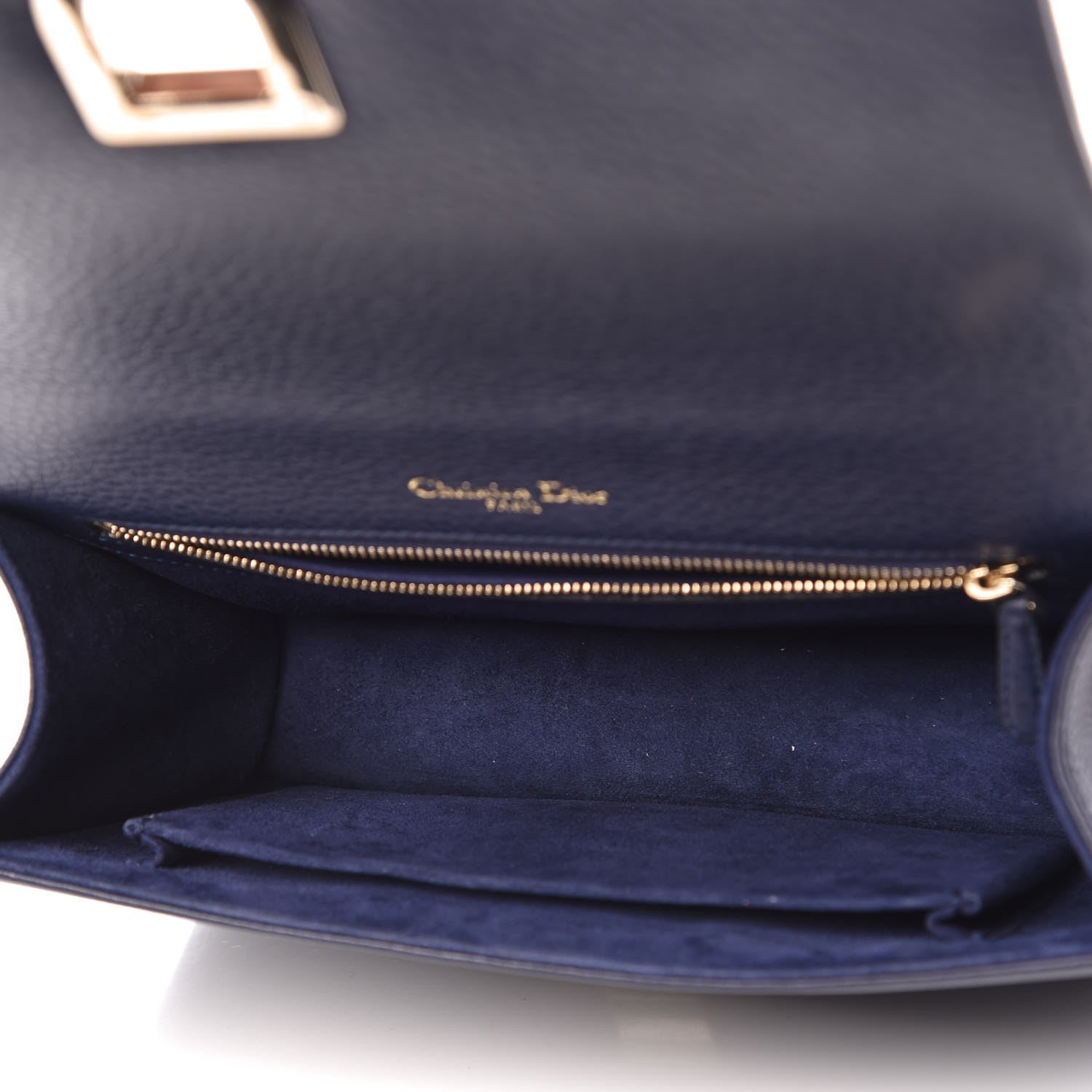 Christian Dior Grained Calfskin Medium Diorama Flap Bag Blue 5 of 11