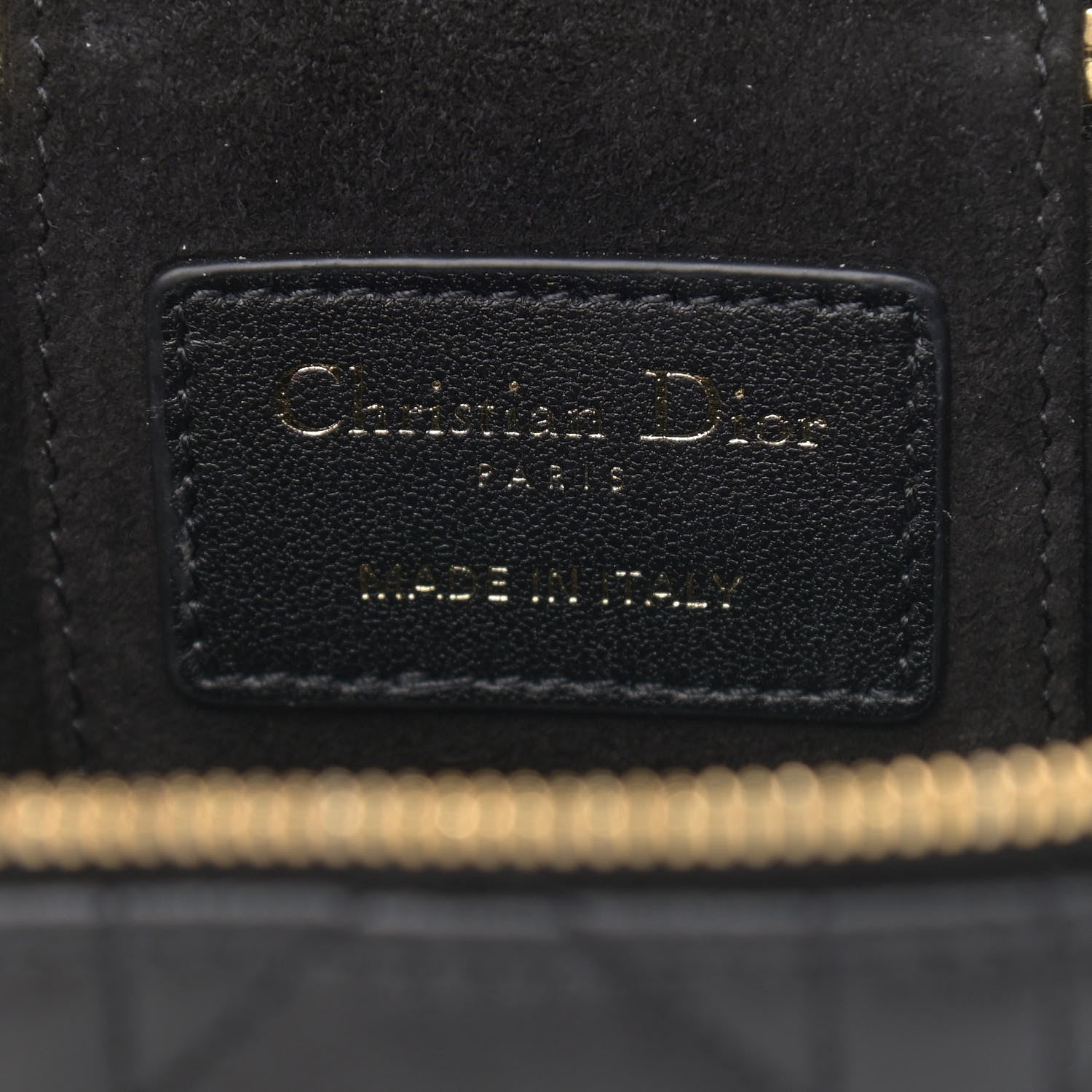 Christian Dior Lambskin Cannage Micro Lady Dior Vanity Case Black 6 of 8