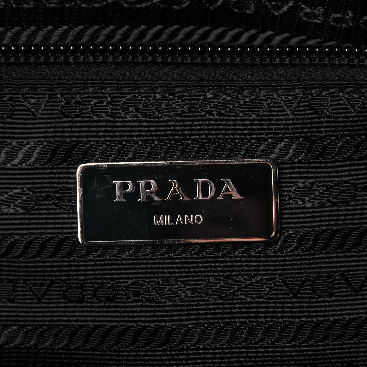 Prada Tessuto Nylon Saffiano Logo Messenger Bag Black 5 of 11