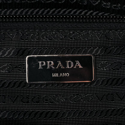 Prada Tessuto Nylon Saffiano Logo Messenger Bag Black 5 of 11