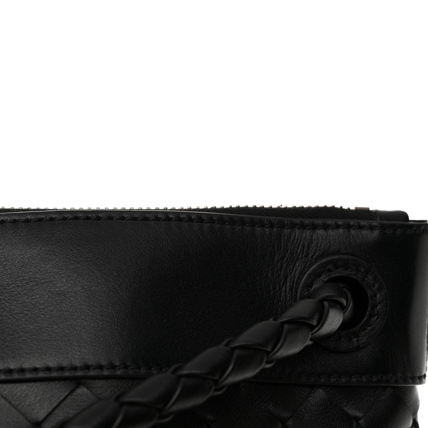 Nappa Intrecciato Andiamo Flat Messenger Black