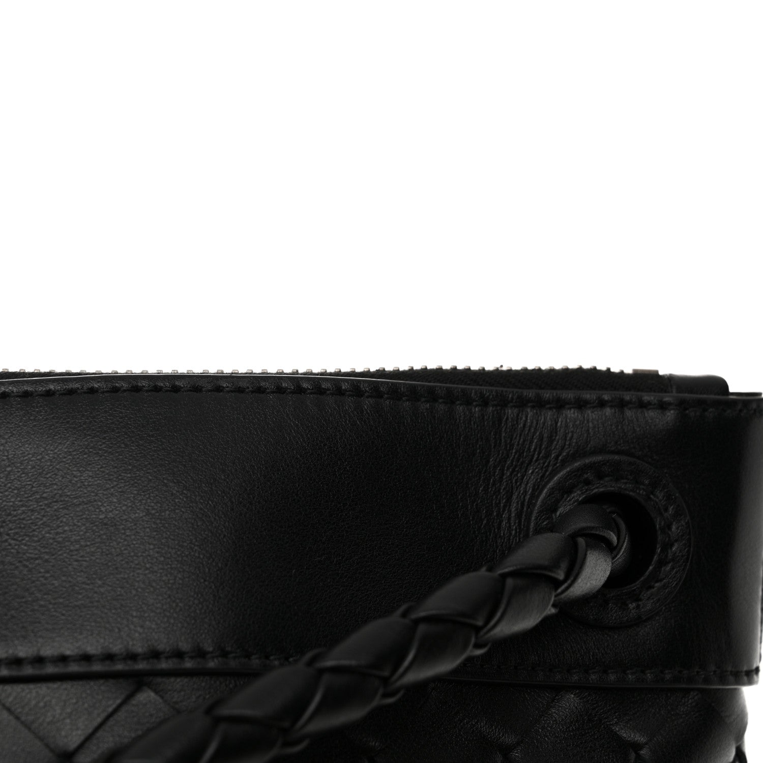 Bottega Veneta Nappa Intrecciato Andiamo Flat Messenger Black 10 of 10