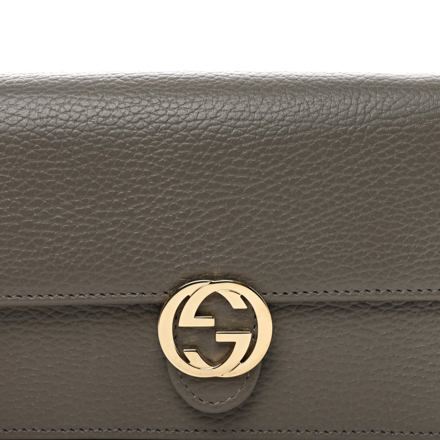 Gucci Dollar Calfskin Interlocking G Chain Wallet Loess 5 of 10
