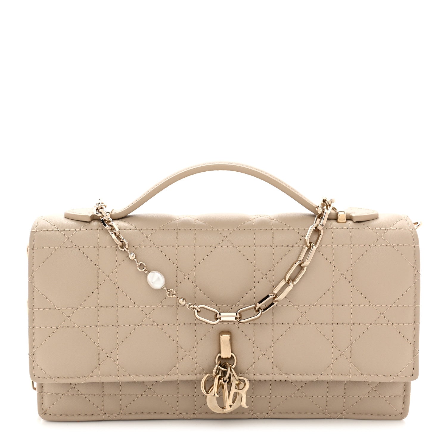 Christian Dior Lambskin Cannage Mini My Dior Bag Sand 1 of 11