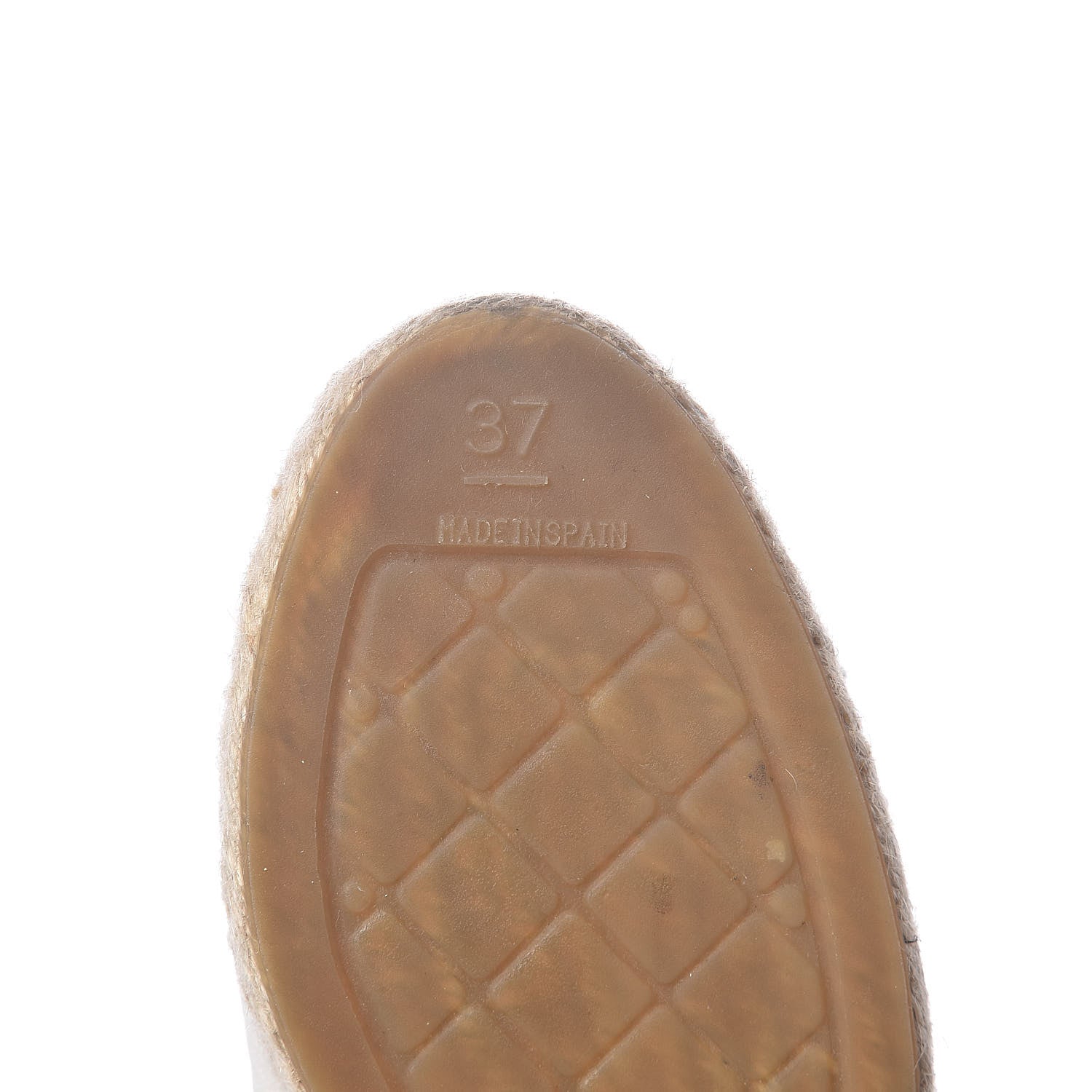 Chanel Iridescent Goatskin CC Espadrille Mules 37 Ivory Black 6 of 7