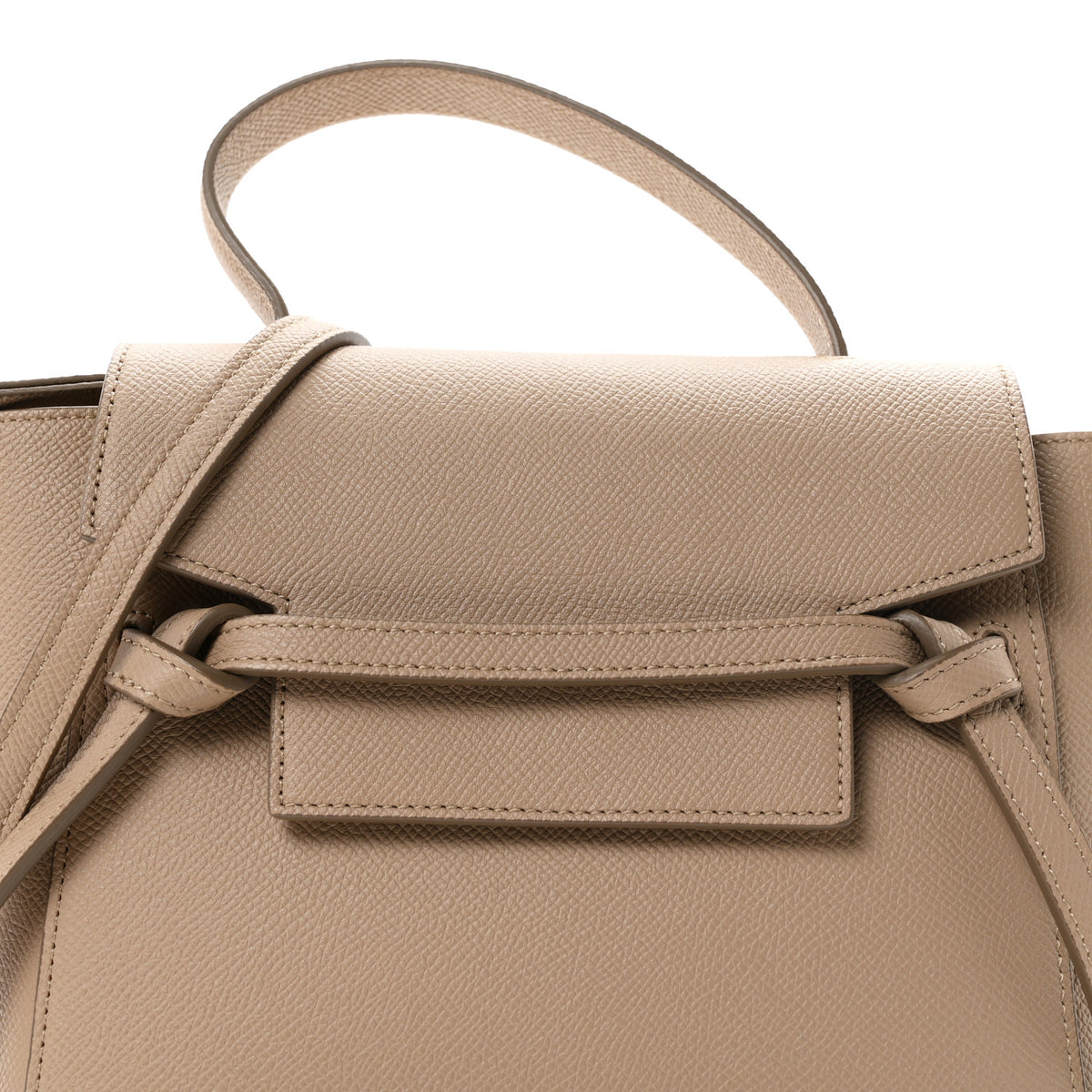 Grained Calfskin Nano Belt Bag Light Taupe