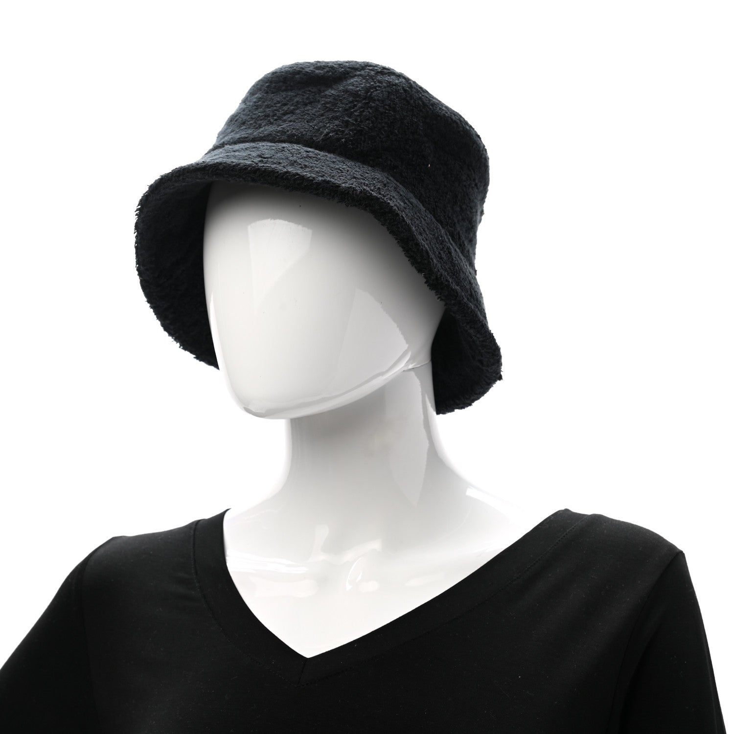 Chanel Terry Cloth CC Bucket Hat L Black 2 of 8