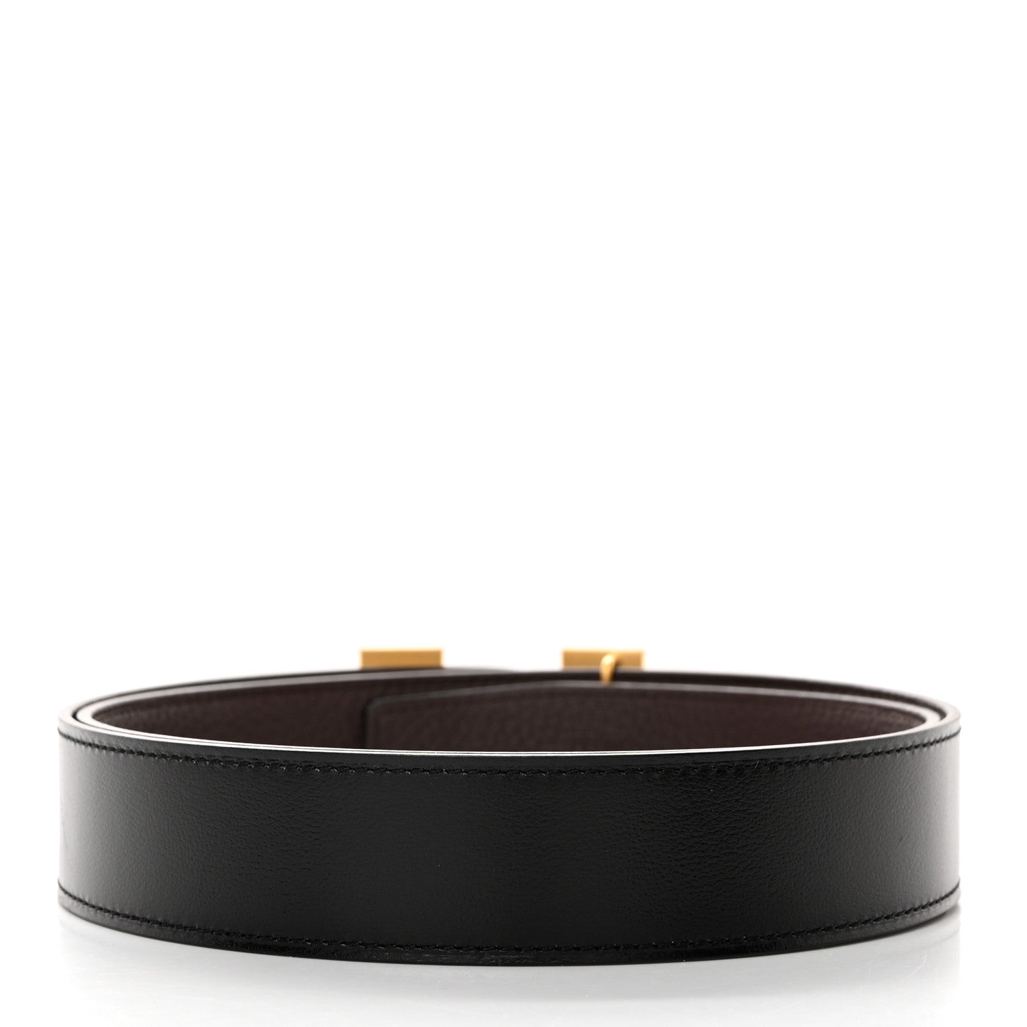 Hermes Box Togo Reversible 32mm H Belt Black Chocolate 3 of 10