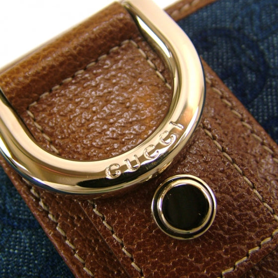 Denim GG Abbey Continental Wallet Brown