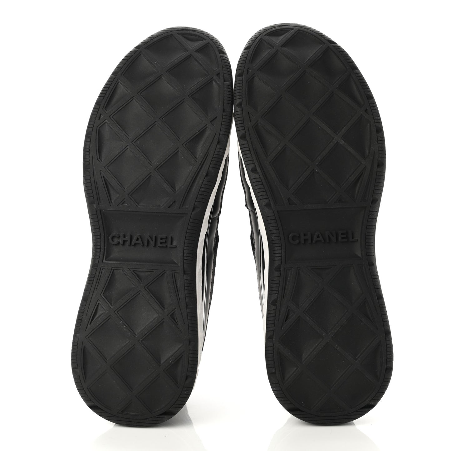 Fabric Calfskin Suede CC Sneakers 41 Black