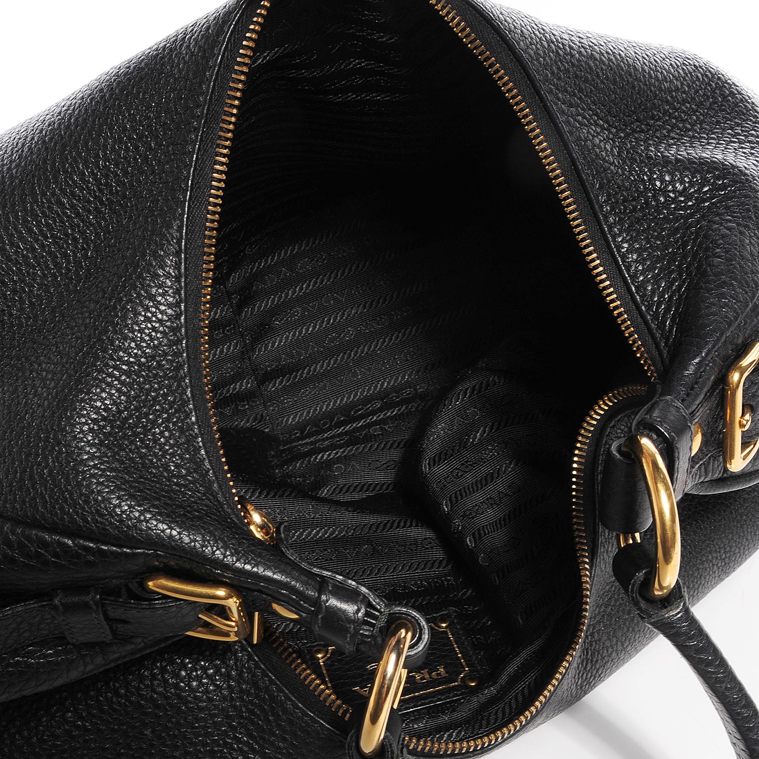 Prada Vitello Daino Hobo Nero Black 5 of 12