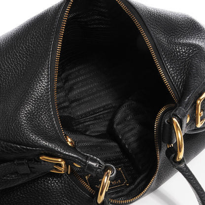 Prada Vitello Daino Hobo Nero Black 5 of 12