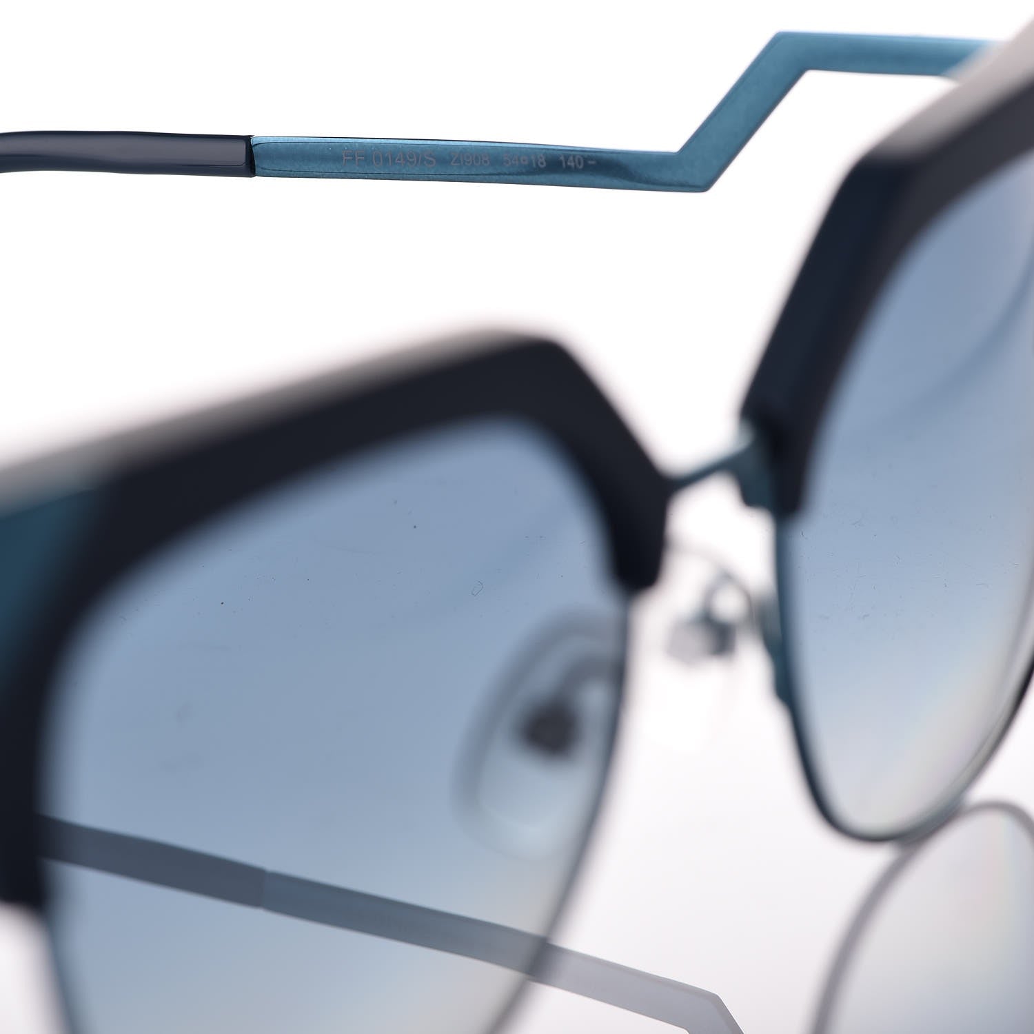 Fendi Cat Eye Iridia Sunglasses FF 0149/S Teal 5 of 7