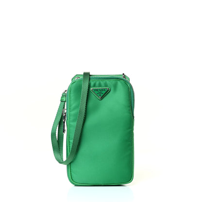 Prada Tessuto Nylon Phone Case Crossbody Bag Menta 1 of 6