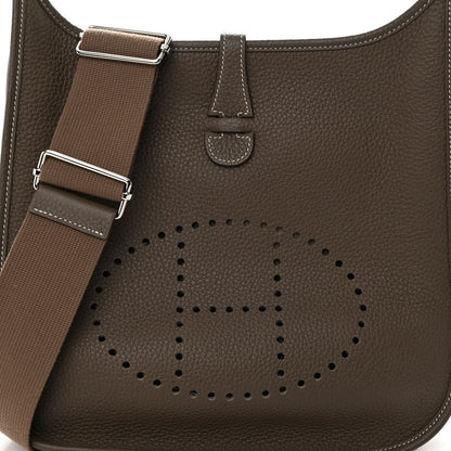 Hermes Taurillon Clemence Evelyne III PM Etoupe 8 of 11
