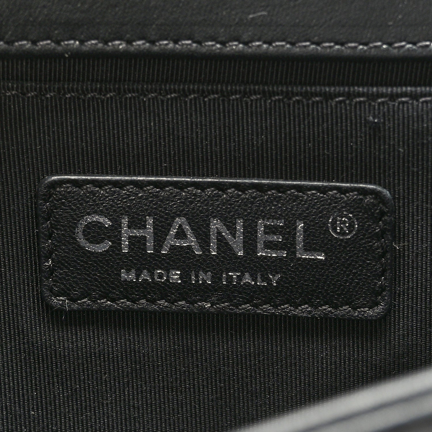 Chanel Calfskin Chevron Quilted Medium Chain Boy Flap Black 6 of 9