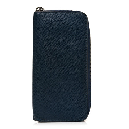 Louis Vuitton Taiga Vertical Zippy Wallet Navy 1 of 7
