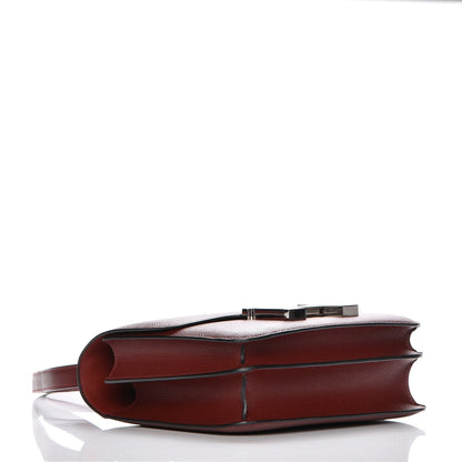 Hermes Epsom Enamel Constance 24 Rouge H Bleu Nuit 4 of 10