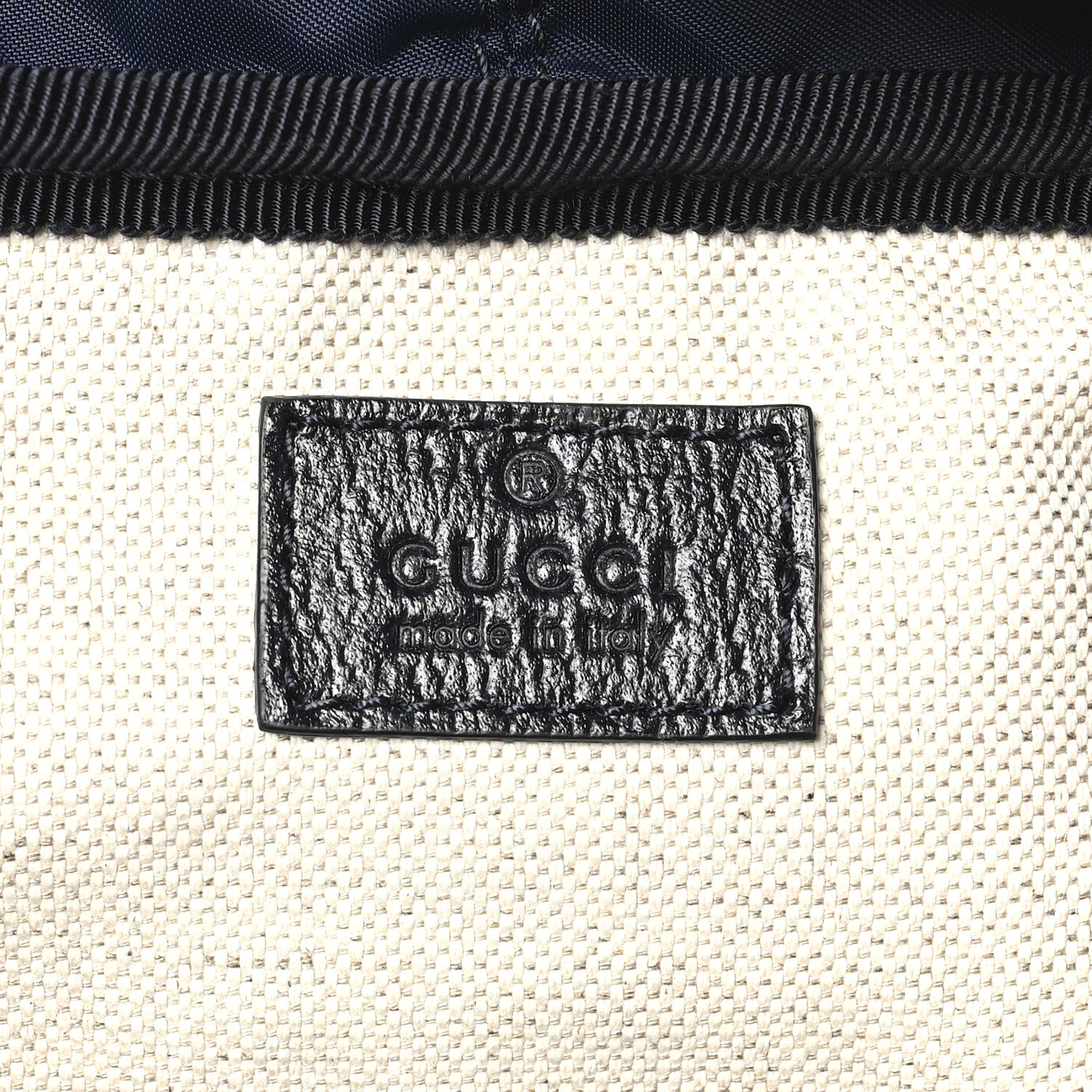 Gucci GG Supreme Monogram Textured Dollar Calfskin Medium Ophidia Double Buckle Backpack Blue Dark Blue Black 6 of 9