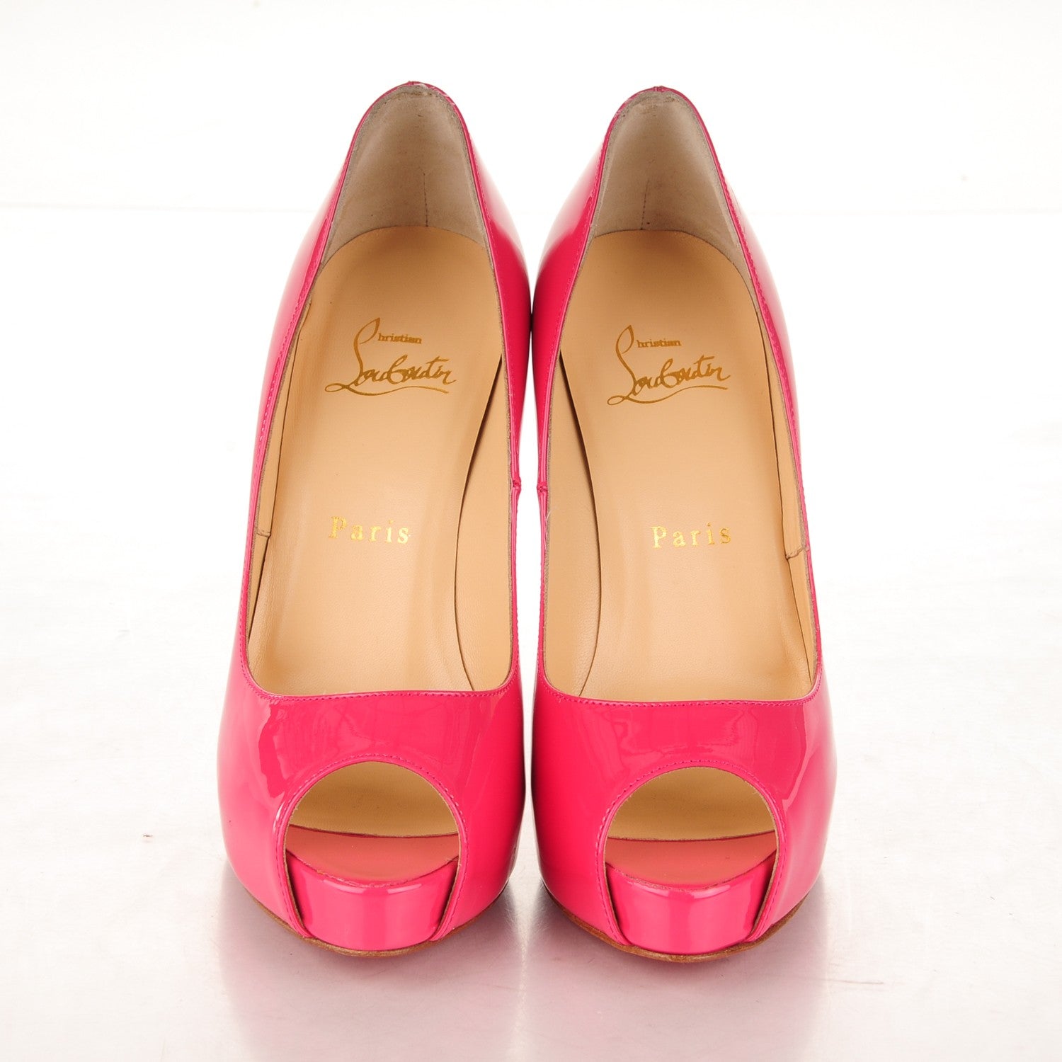 Christian Louboutin Patent New Very Prive 120 Pumps 36.5 Fuchsia 2 of 6
