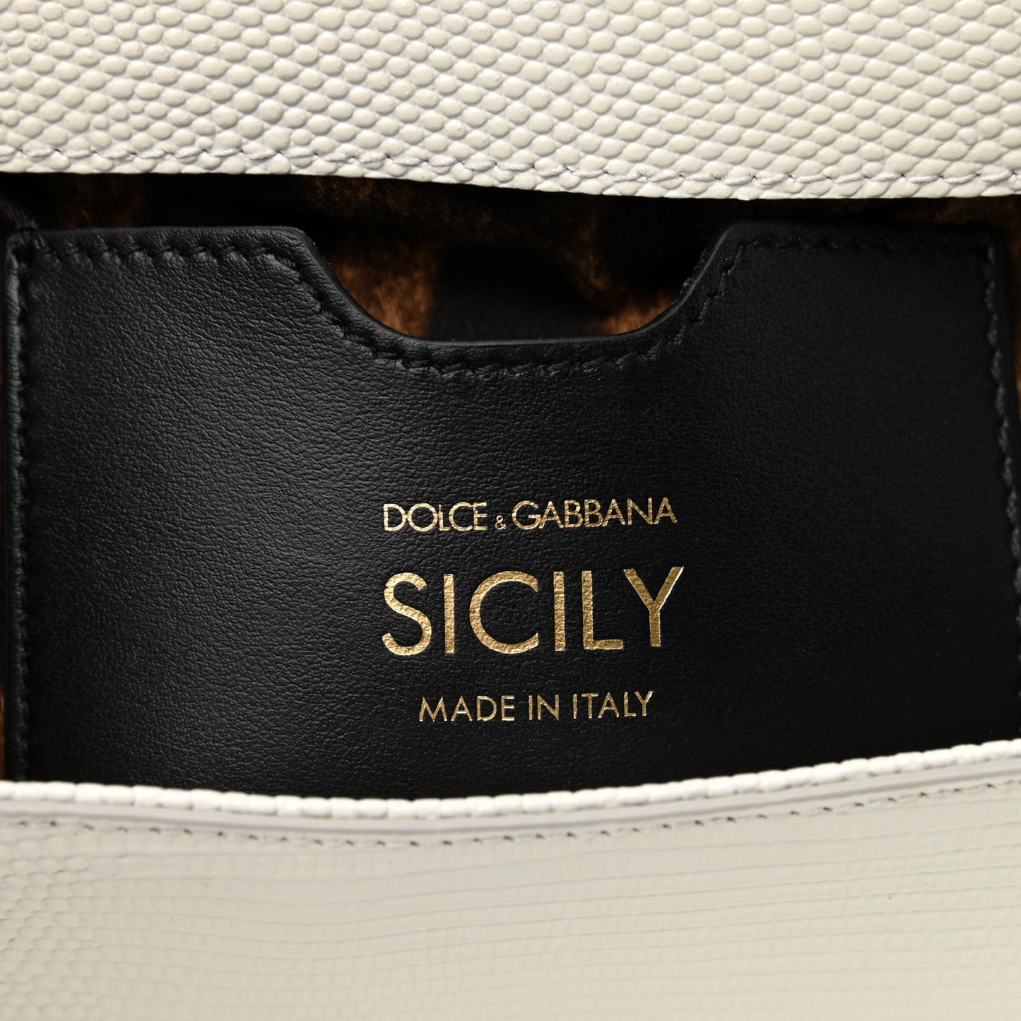 Lizard Calfskin Embossed Small Miss Sicily Satchel White