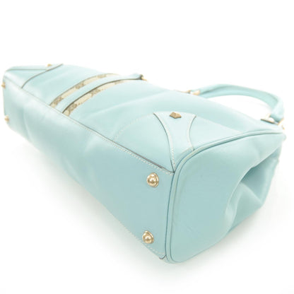 Gucci Leather Monogram Web Bardot Turquoise 5 of 10