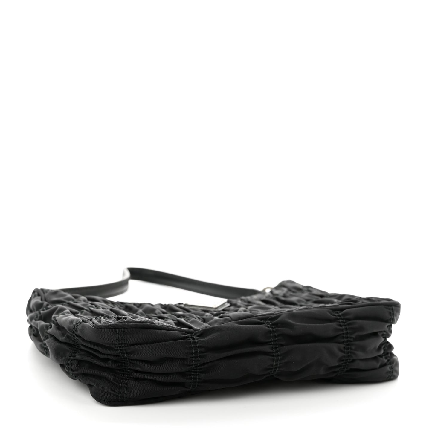 Tessuto Nylon Gaufre Shoulder Bag Black
