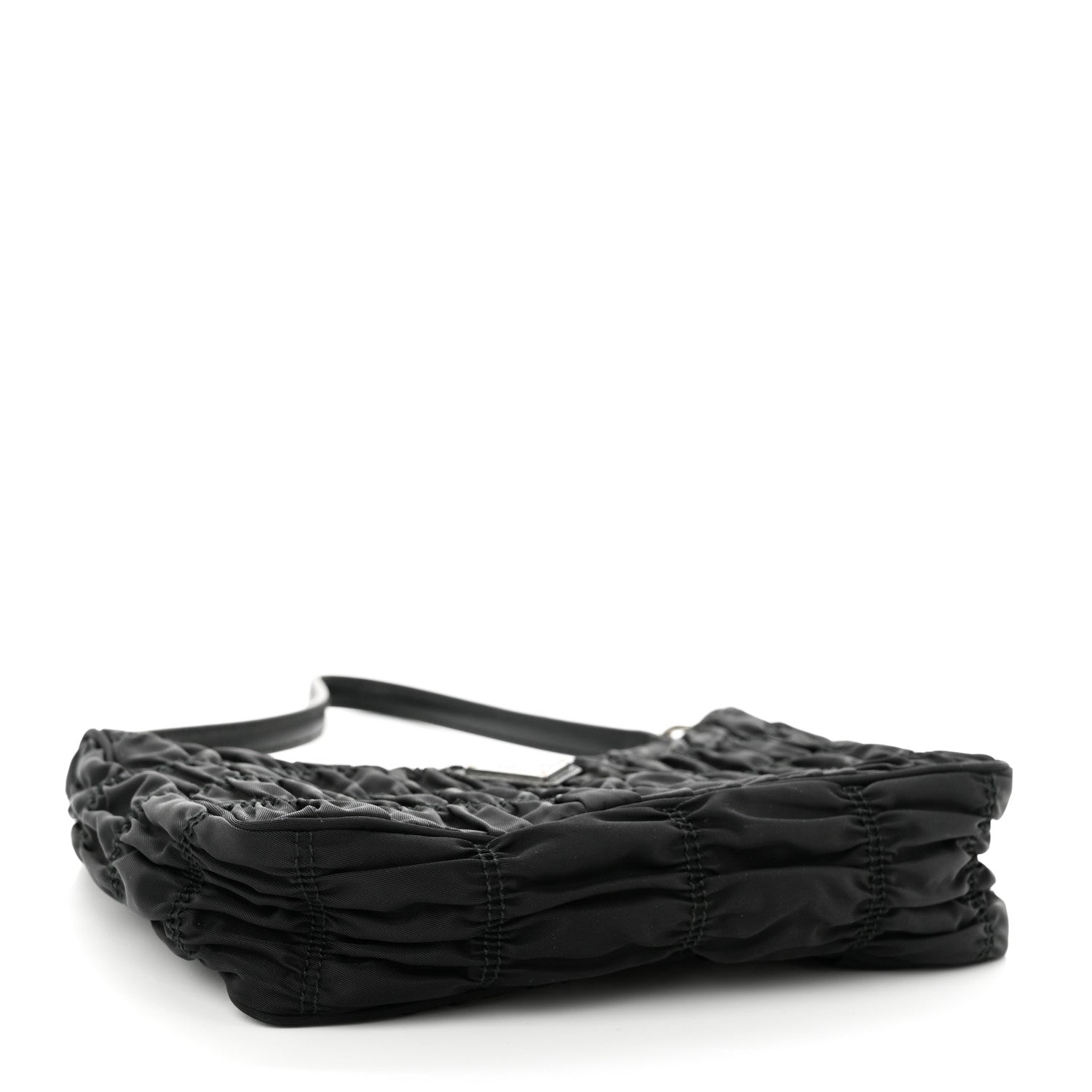 Prada Tessuto Nylon Gaufre Shoulder Bag Black 3 of 8